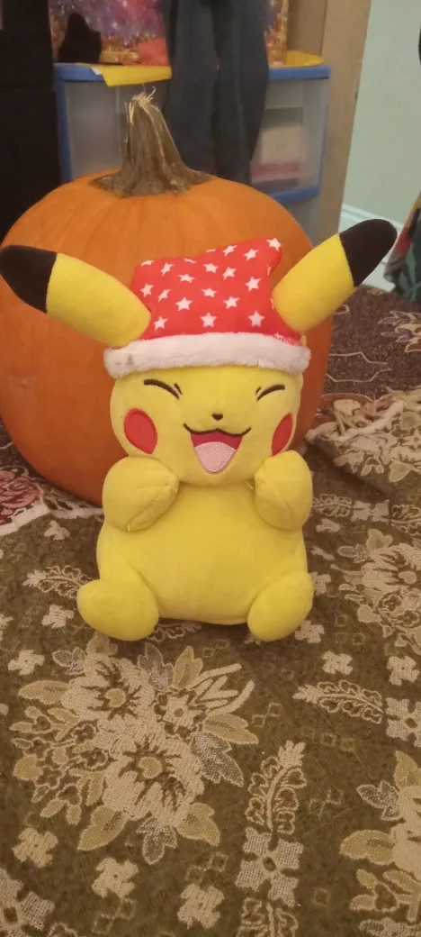 Pikachu Plush Toy with Christmas Hat thumbnail