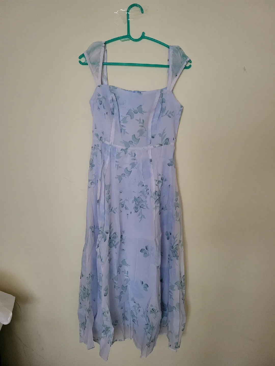 blue chiffon dress with tag image indicator(2)