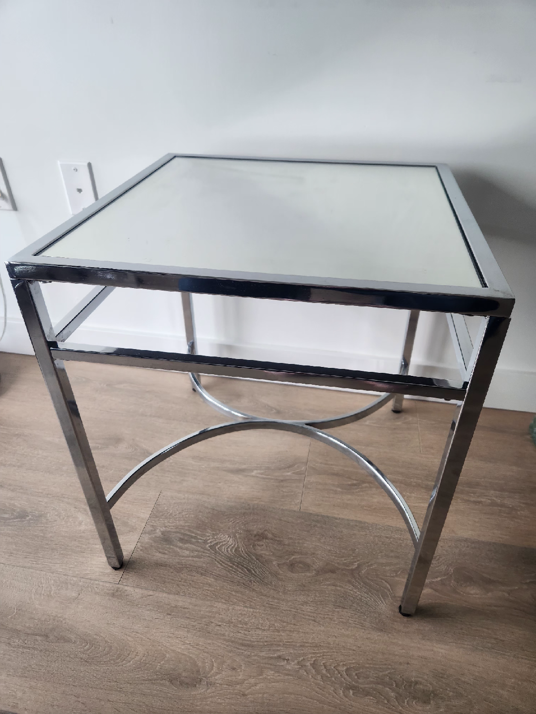Bouclair Chrome Mirrored Side, End or Accent Table X 2