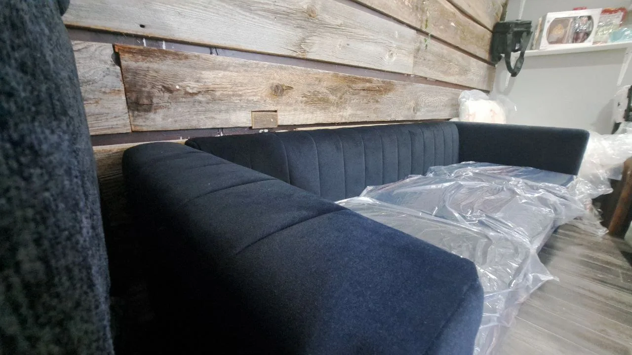 Black Velvet Sofa - Like New! image indicator(2)