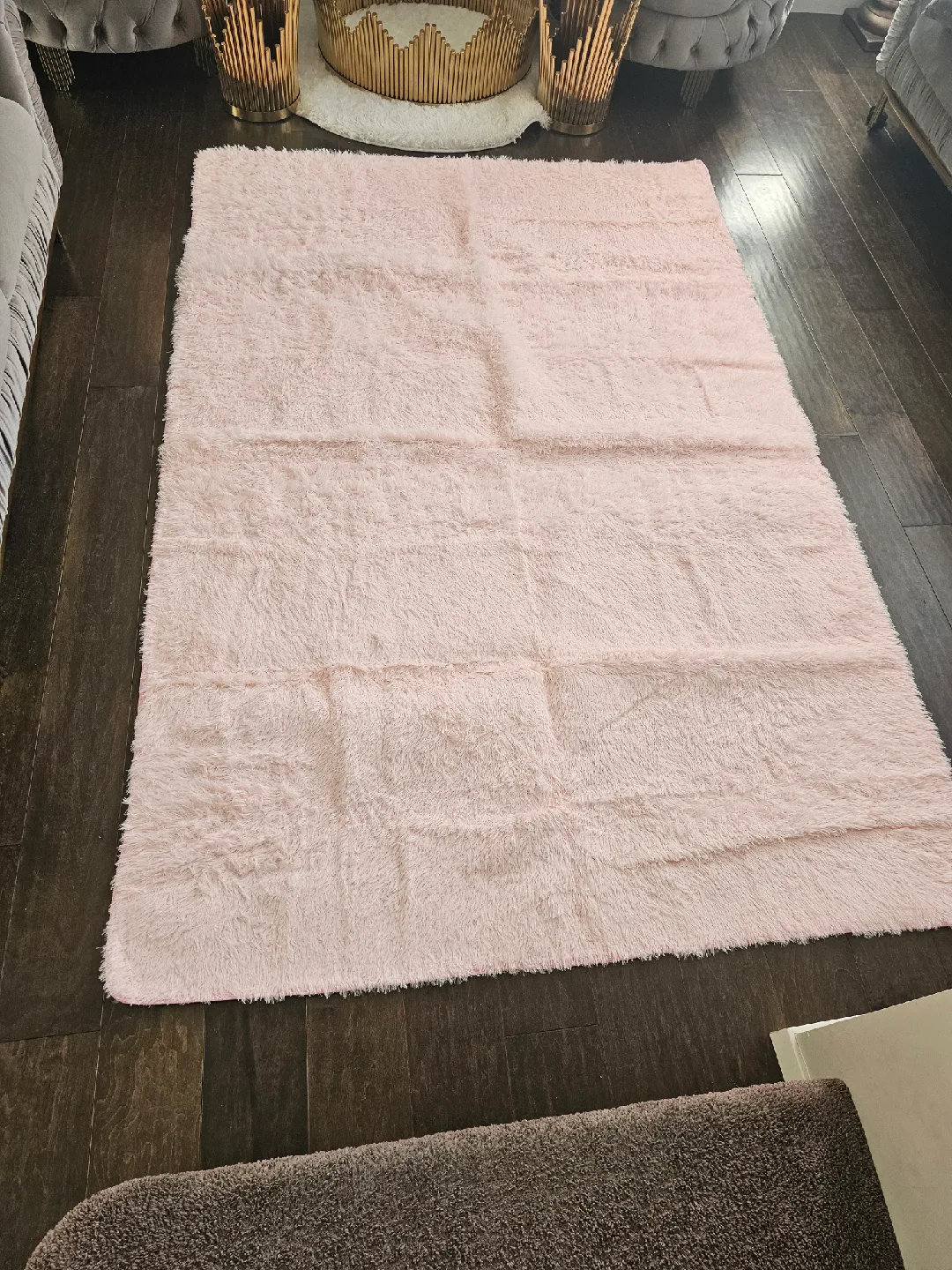 Light pink carpet, new never used size 96×64 inches thumbnail