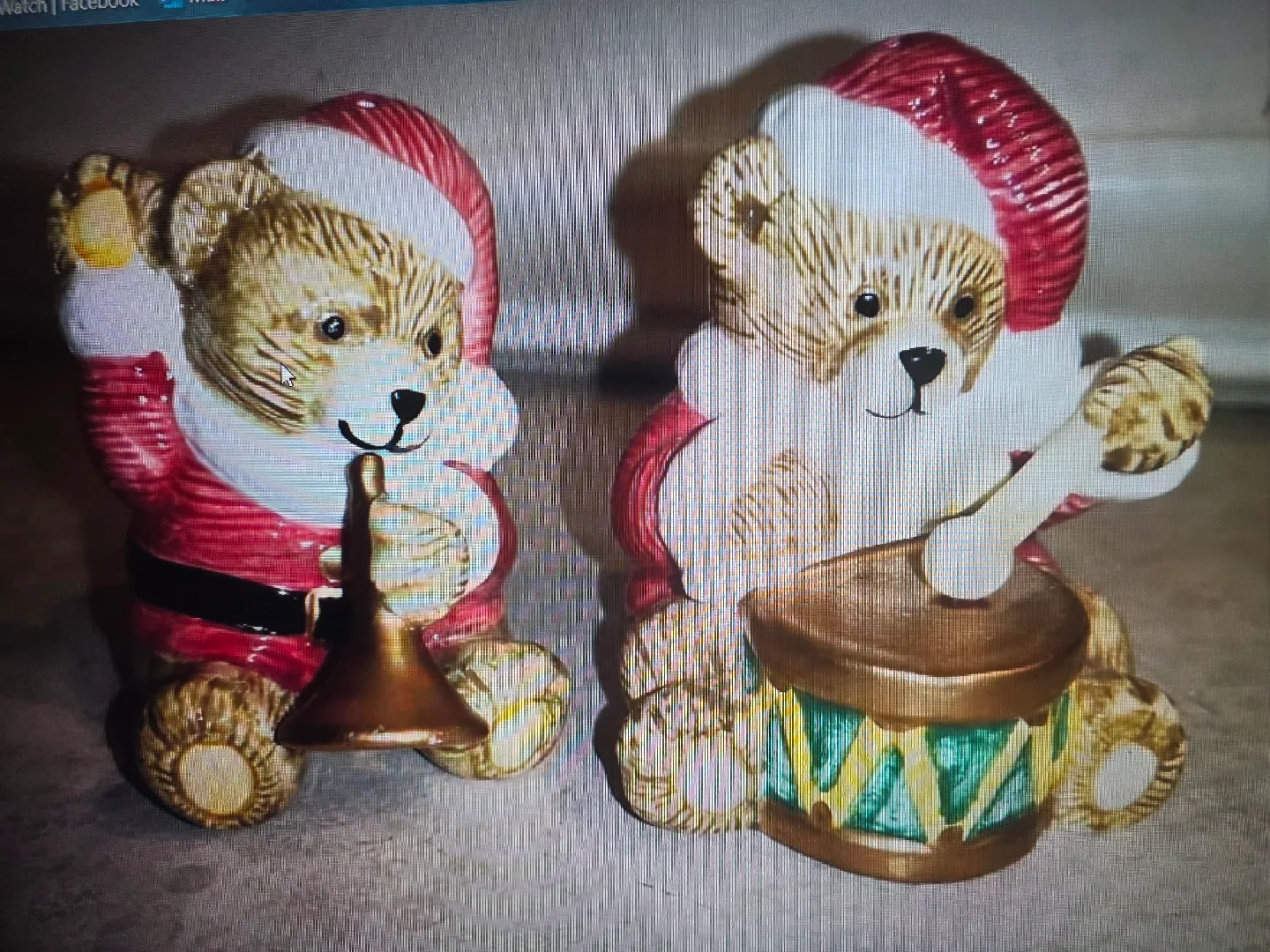 lotus Christmas band Bears salt and pepper shakes thumbnail