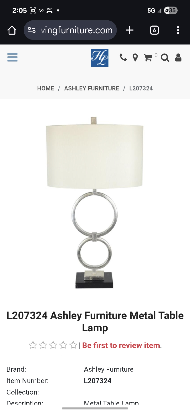 Ashley Furniture L207324 Metal Table Lamp - photo 2