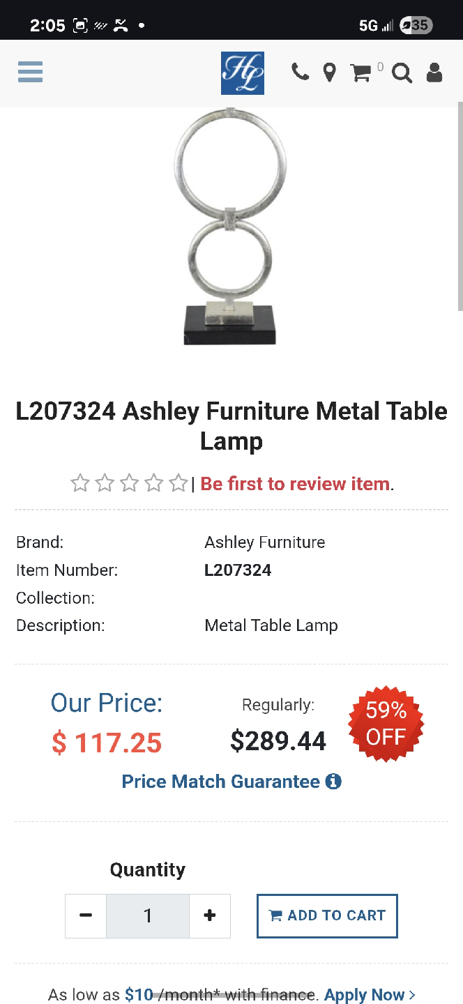 Ashley Furniture L207324 Metal Table Lamp - photo 3