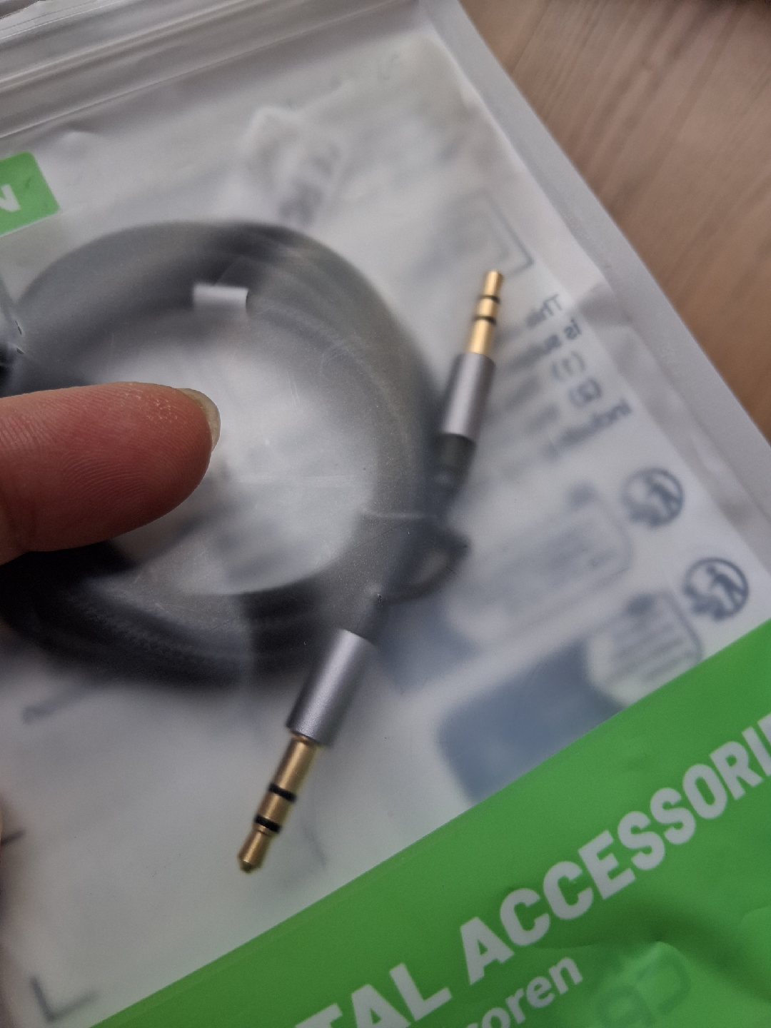 3.5mm Aux Cable, Audio Cable, 0.5m, Male to Male - photo 3