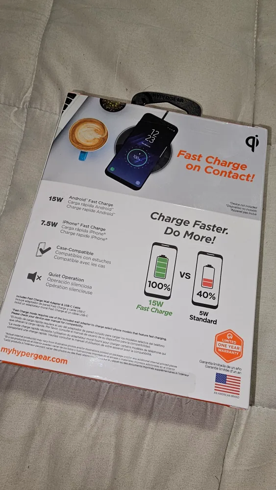 Hypergear Chargerpad Pro 15W Wireless Charging Pad - NEW image indicator(2)
