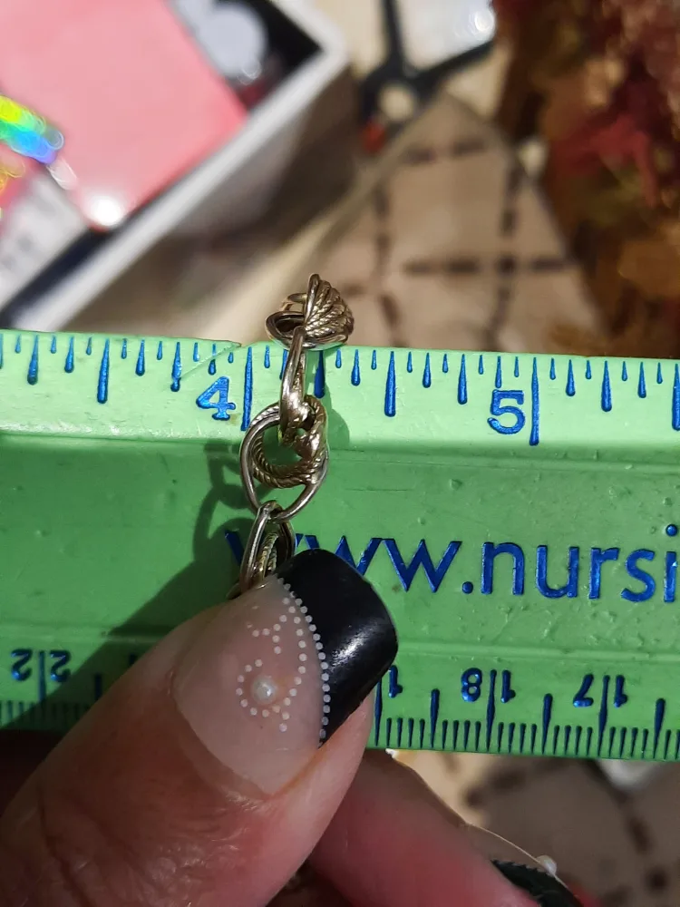 AUTHENTIC 14K SOLID Gold 2 Tone Chunky Bracelet image indicator(6)