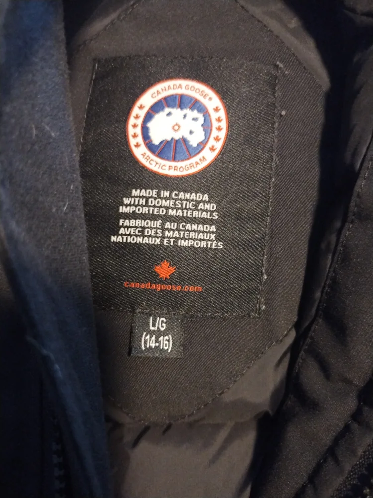 Canada Goose Down Bomber Jacket, Size L (14-16) image indicator(3)