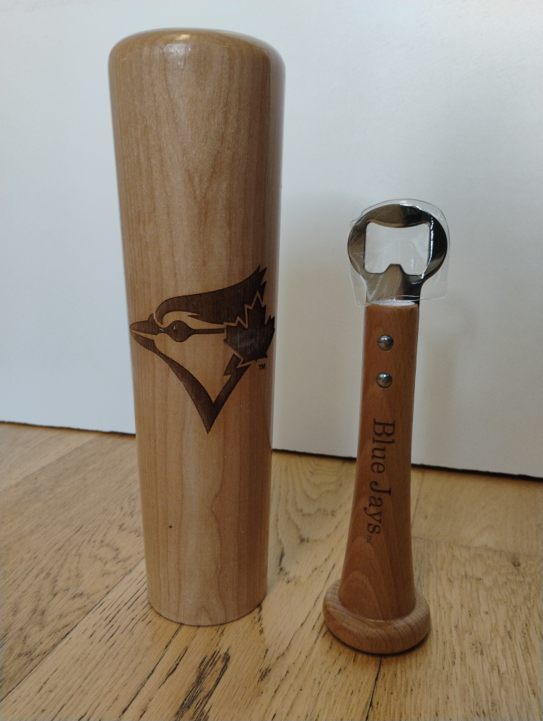 Toronto Blue Jays Wooden Baseball Bat Bottle Opener
