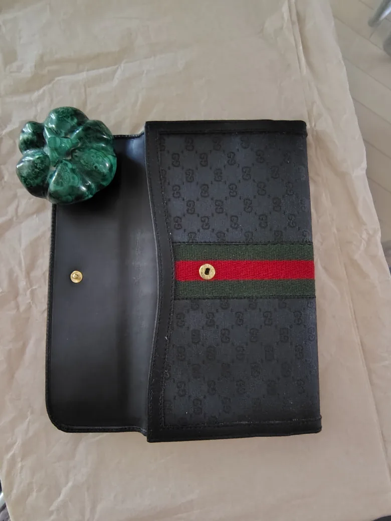 Gucci Vintage Sherry Line Black Wallet image indicator(4)