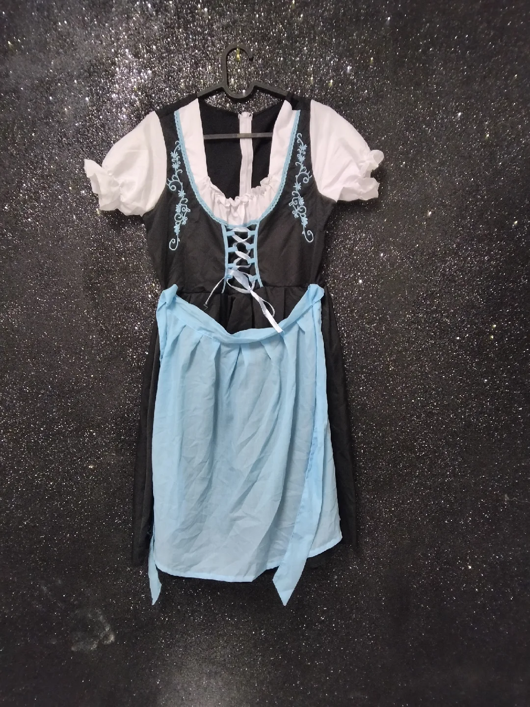 Dirndl Dress - Black, White, and Blue October Fest c thumbnail