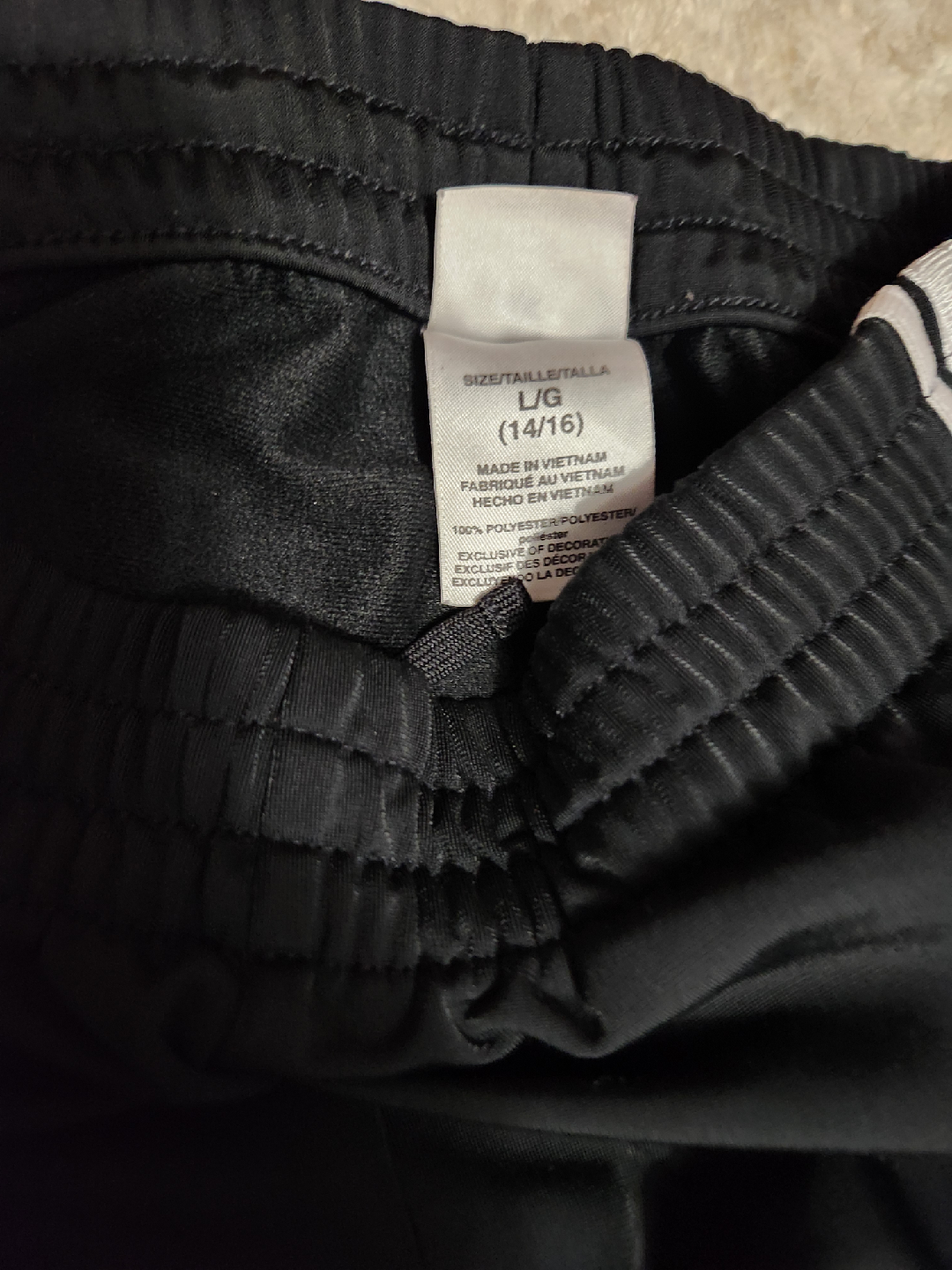 Adidas Black Track Pants Size L/G (14/16) - photo 2