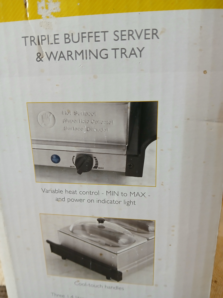 Bella Triple Buffet Server & Warming Tray. Non-negotiable. - photo 5