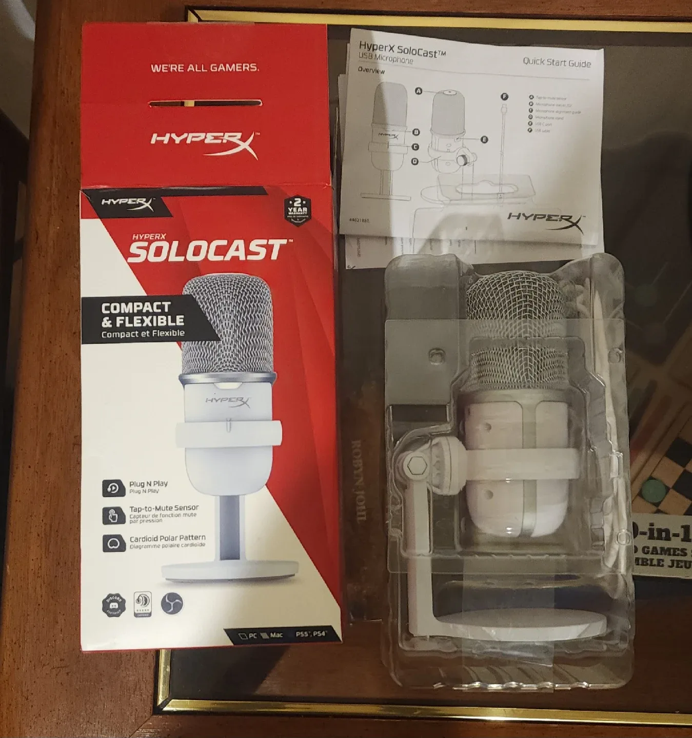HyperX SoloCast USB Microphone - White - With Box
