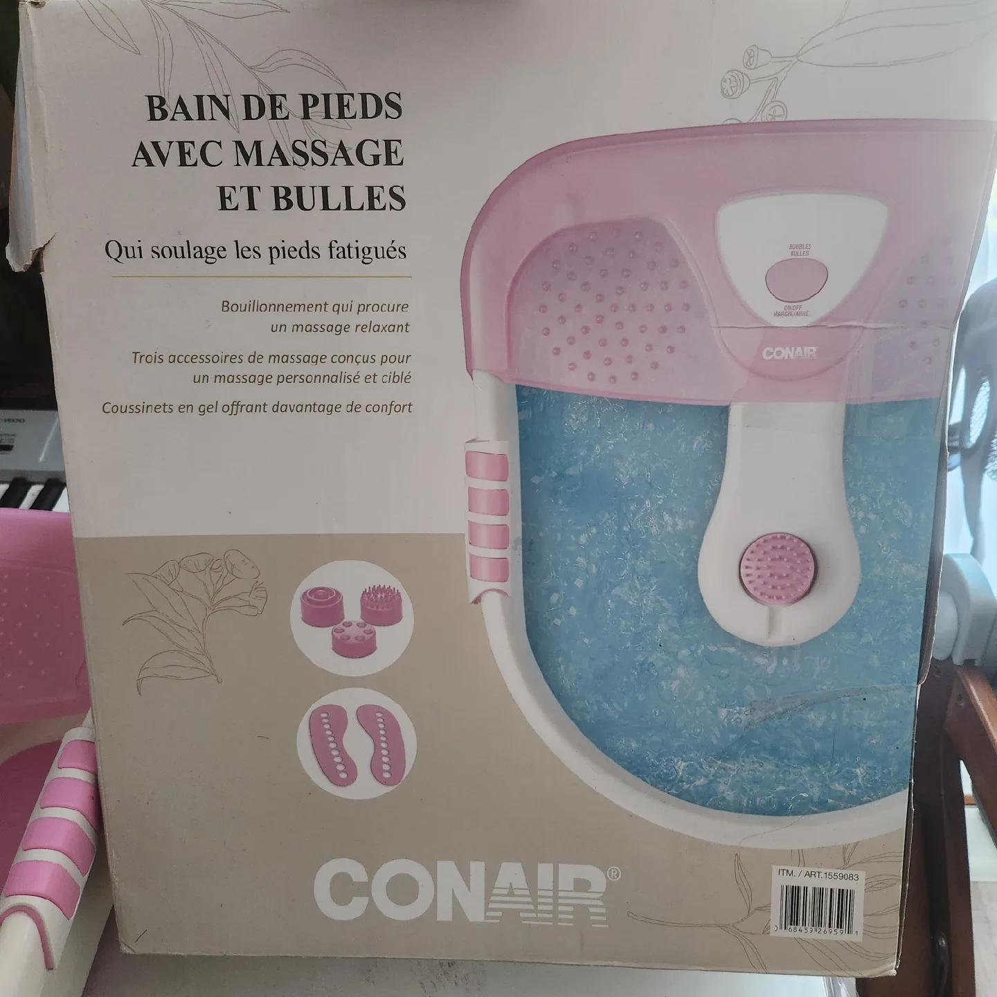 Conair Foot Spa/Bath with Massage & Bubbles image indicator(5)