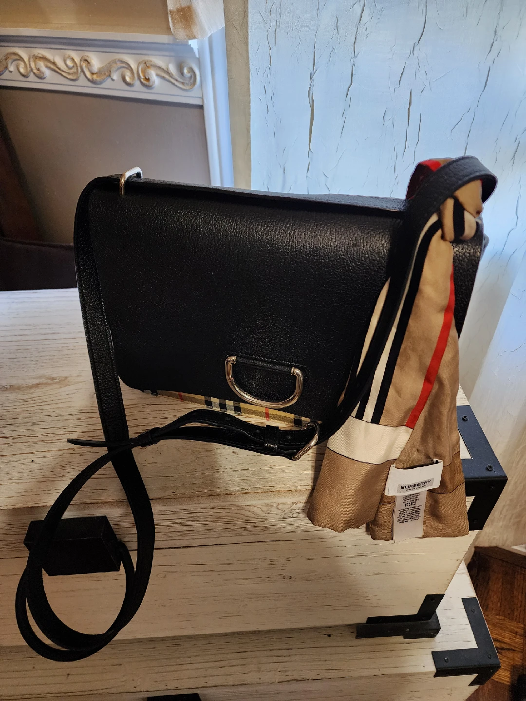 Burberry Black Leather Crossbody Bag