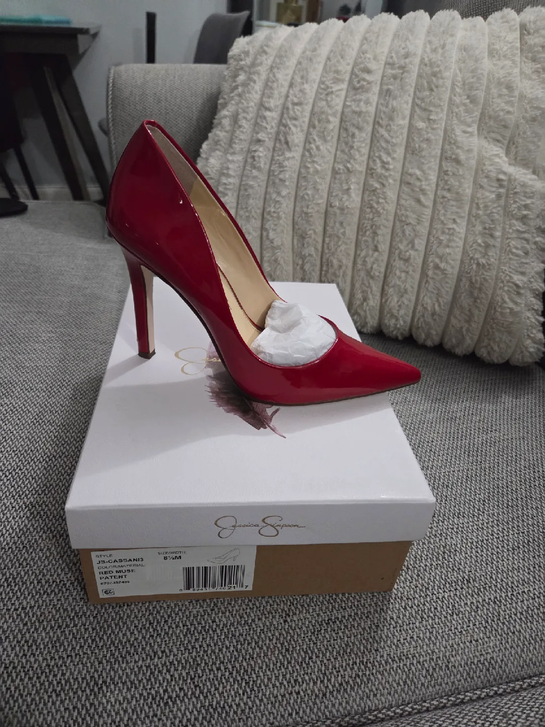 Jessica Simpson Cassani Red Heels - Size 8.5M thumbnail