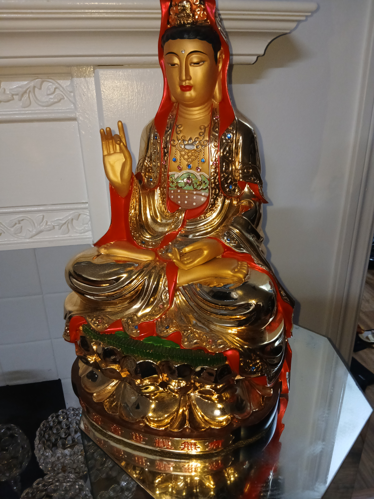 Golden Quan Yin Statue
