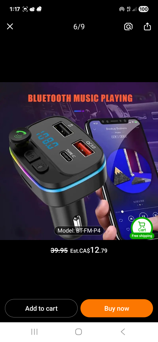 Car Bluetooth FM Transmitter - photo 3