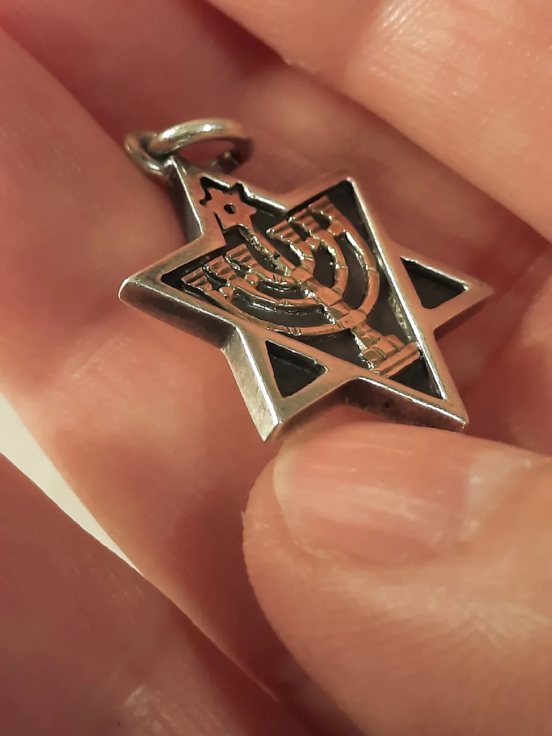 14k middle 925 frame star  of David image indicator(2)