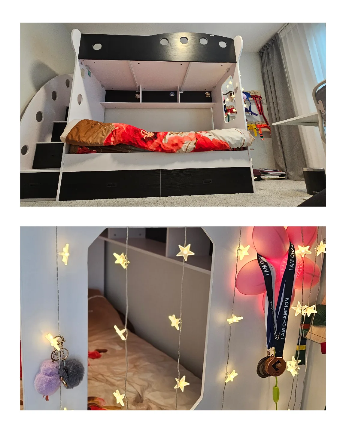 Bunk Bed with Storage and Stairs image indicator(3)