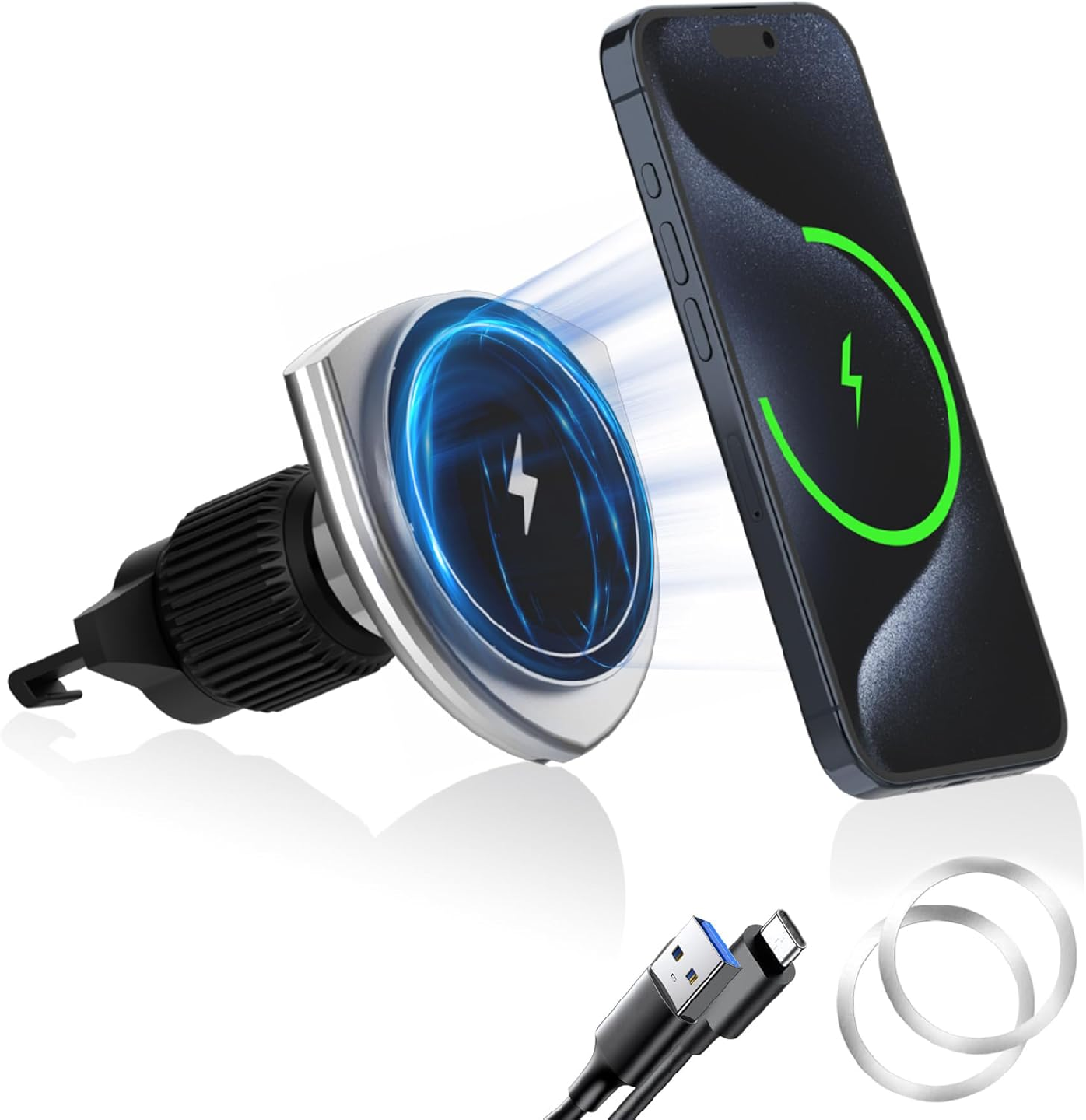 MagSafe Car Mount Charger, 15W Fast Charging