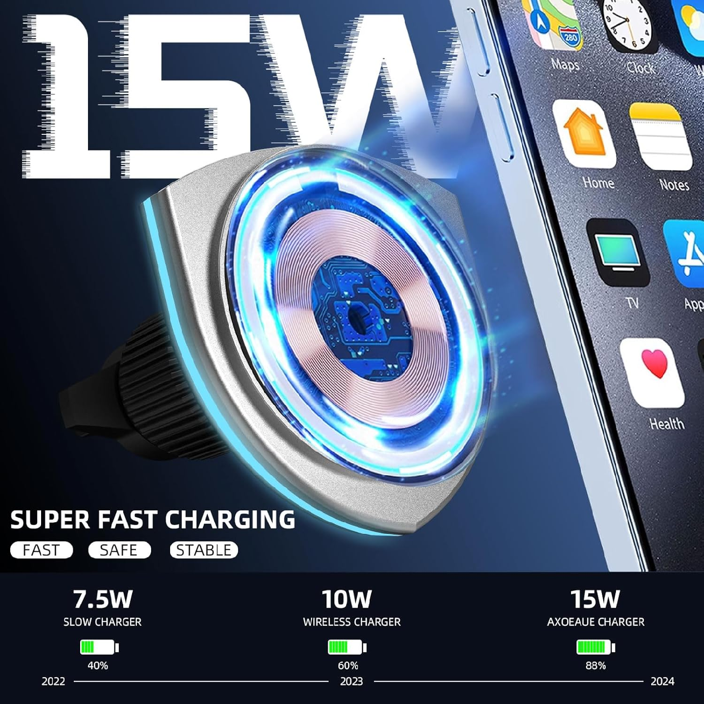 MagSafe Car Mount Charger, 15W Fast Charging - photo 3