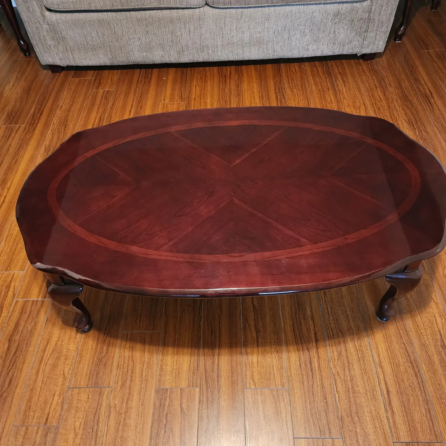 Cherry Wood Coffee Table & 2 matching End Table Set