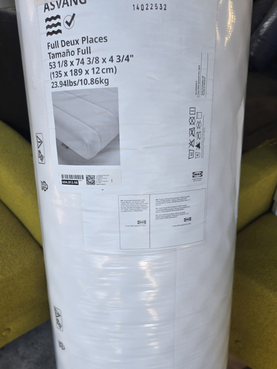 New IKEA ÅSVANG Full Foam Mattress - BRAND NEW