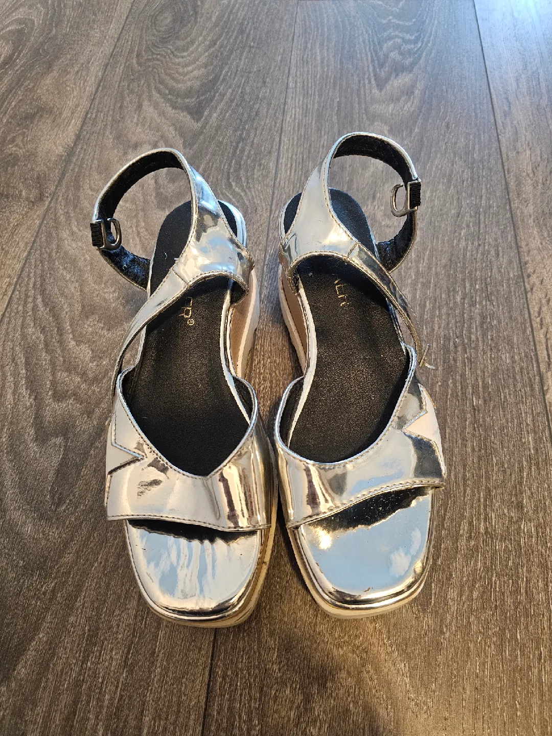 MA&NTIANE Silver Platform Sandals - Size 6 image indicator(3)