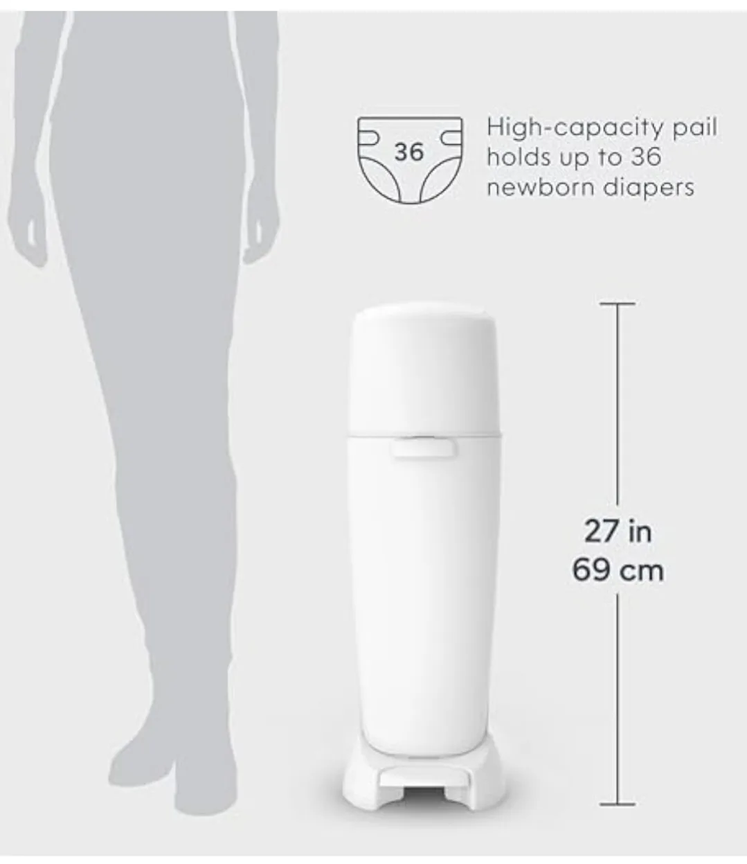 Diaper Genie Complete Pail with 8 Refills & Carbon Filter image indicator(4)