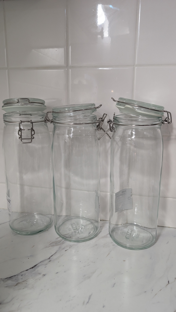 1.8 L Ikea Korken Glass Jar - Set of 3