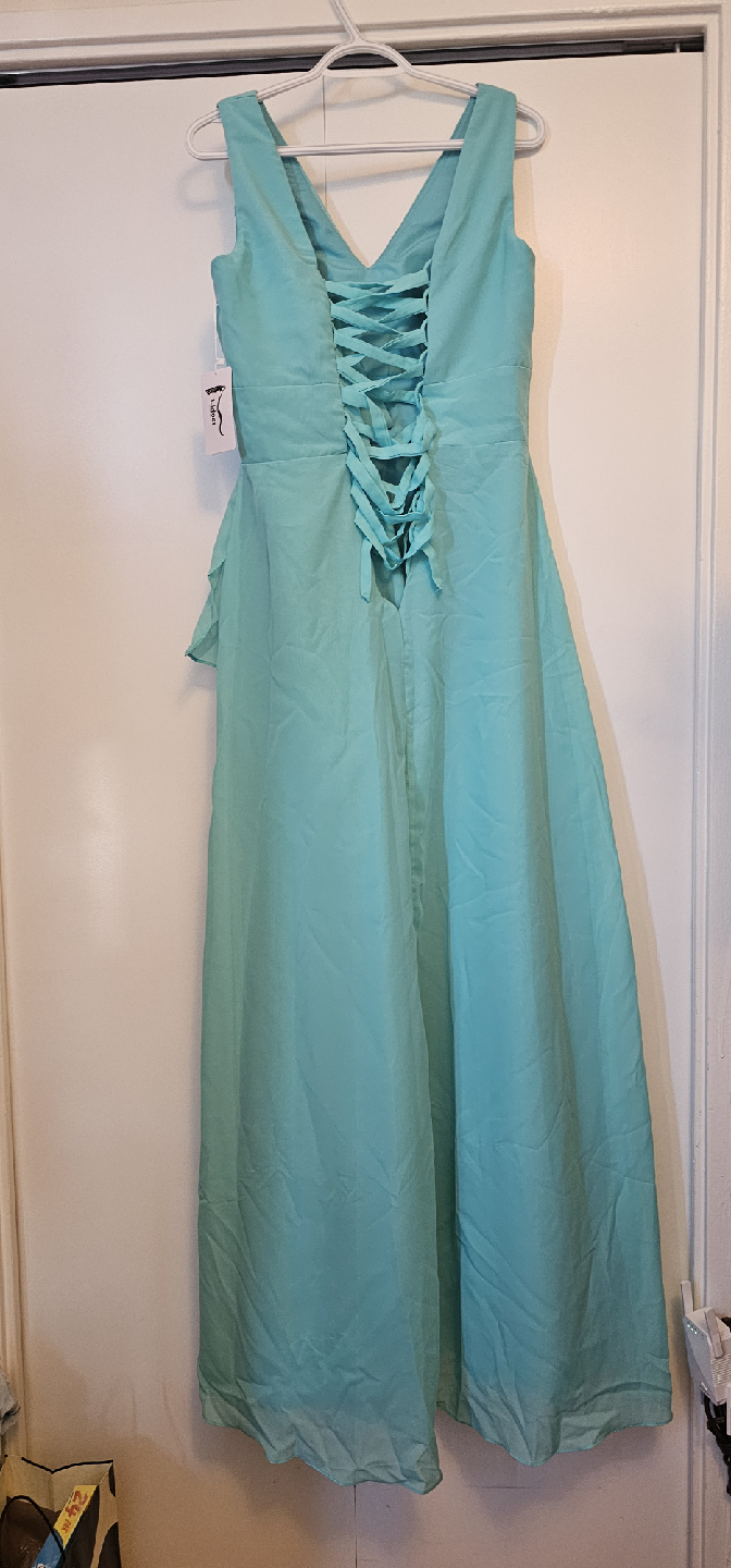 Turquoise Chiffon Bridesmaid Dress, New with Tags - photo 2