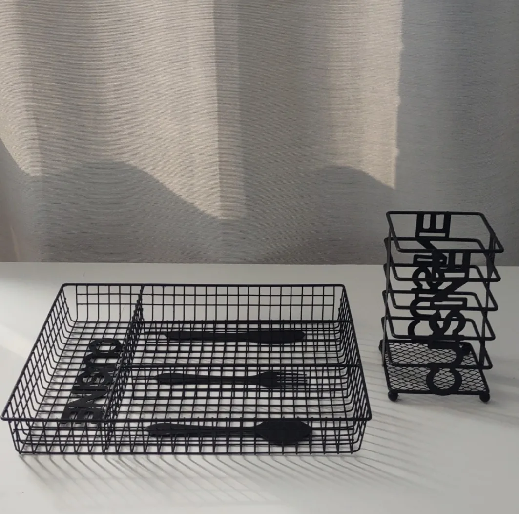 Black Wire Cutlery Drawer Organizer thumbnail