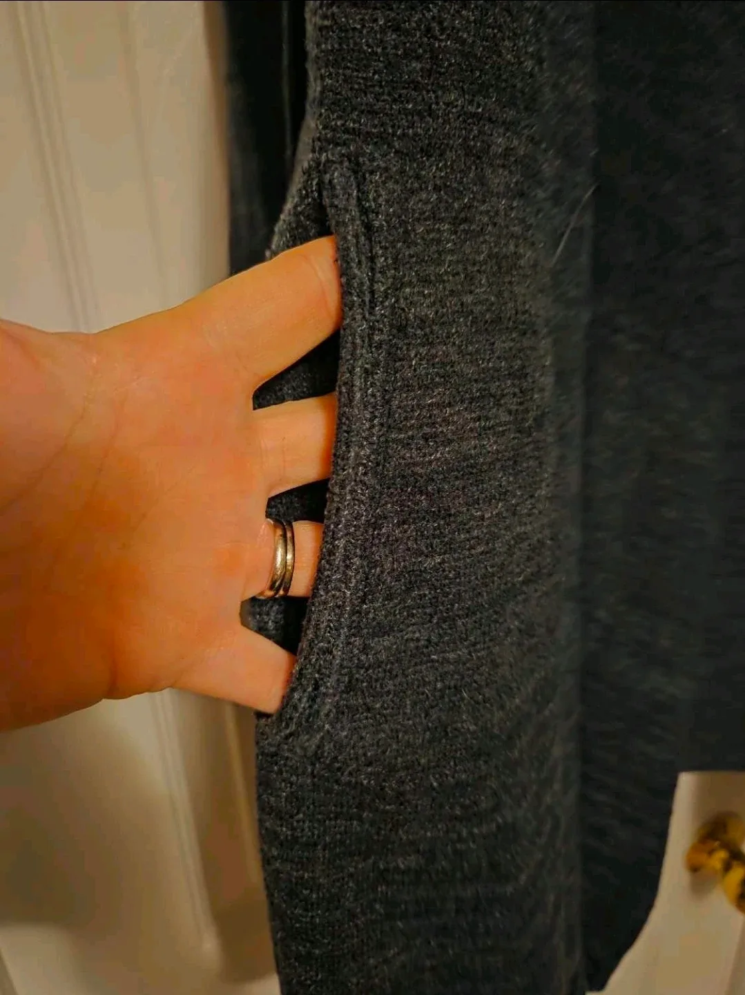 Zenana Draped Cardigan - XL Charcoal image indicator(4)