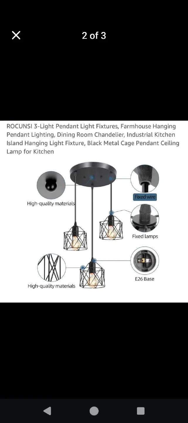 3 light pendant light*new* thumbnail