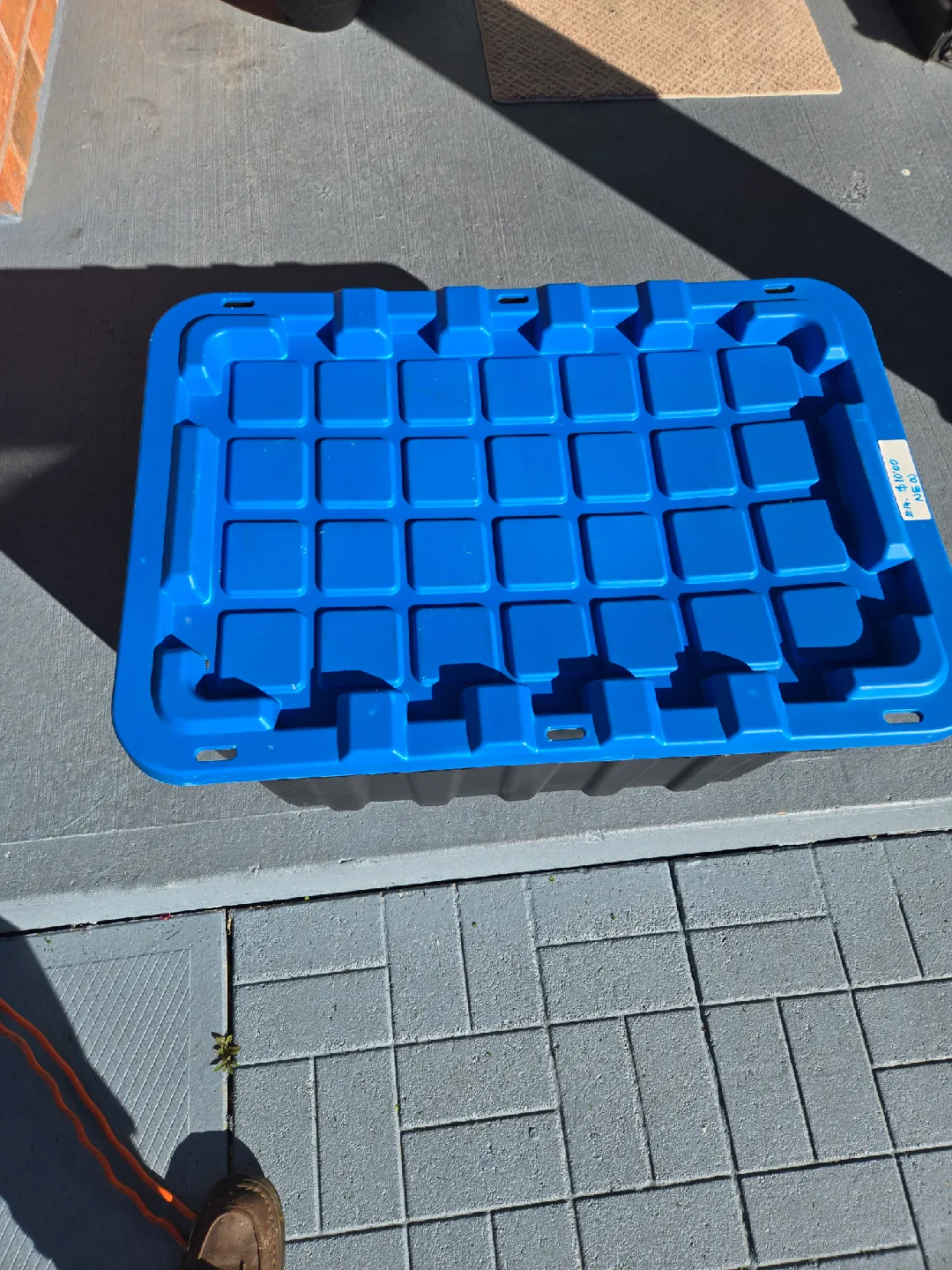 Blue & Black Storage Bin with Lid image indicator(3)