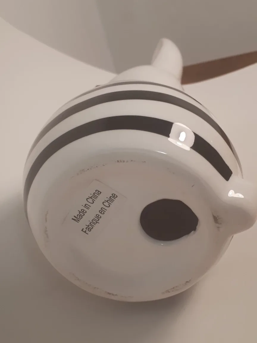 Rabbit Figurine, Black & White Stripes image indicator(3)