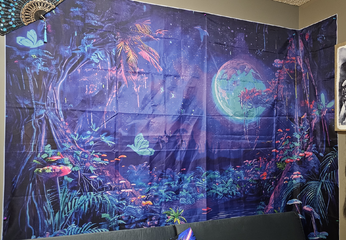 Blacklight Tapestry Wall Hanging