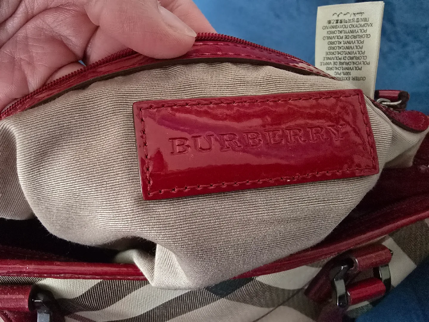 Burberry Plaid Tote Bag image indicator(3)