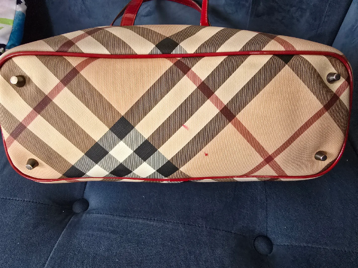 Burberry Plaid Tote Bag image indicator(5)