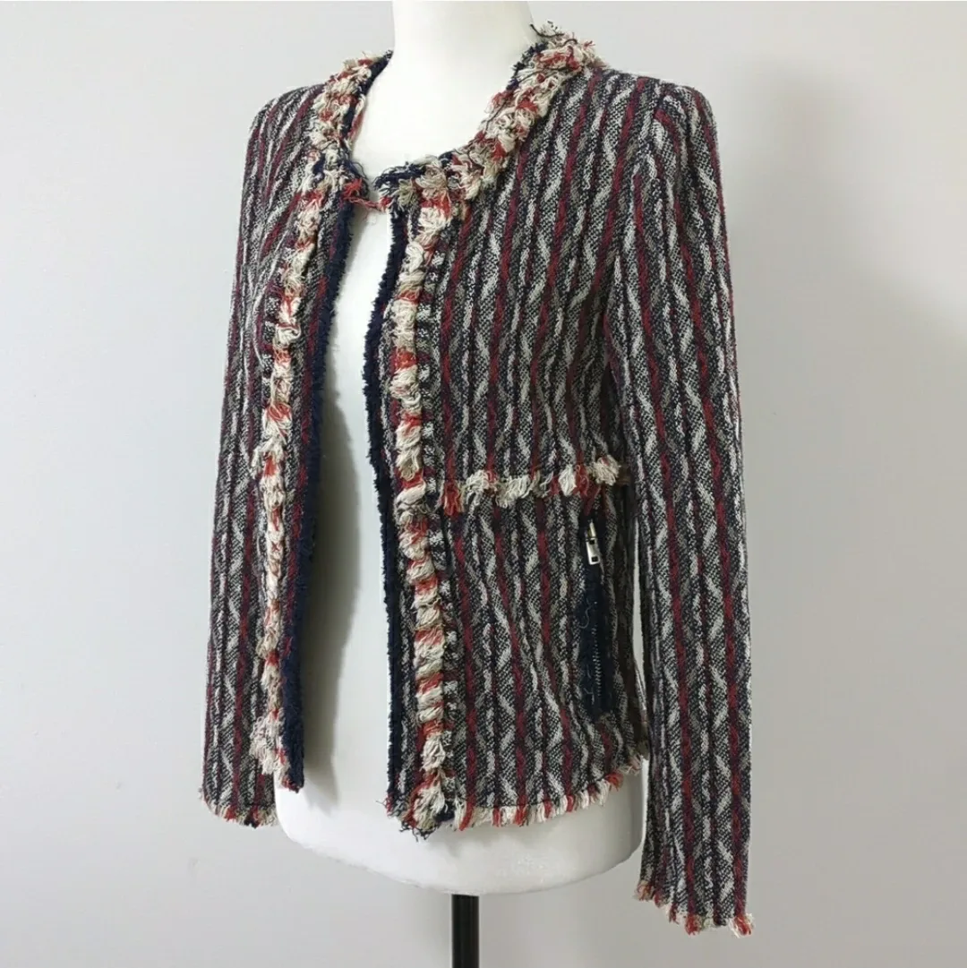 IRO Fringe knit Tweed Blazer Overcoat image indicator(2)
