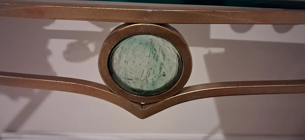 Glass Top Gold Console Table image indicator(3)