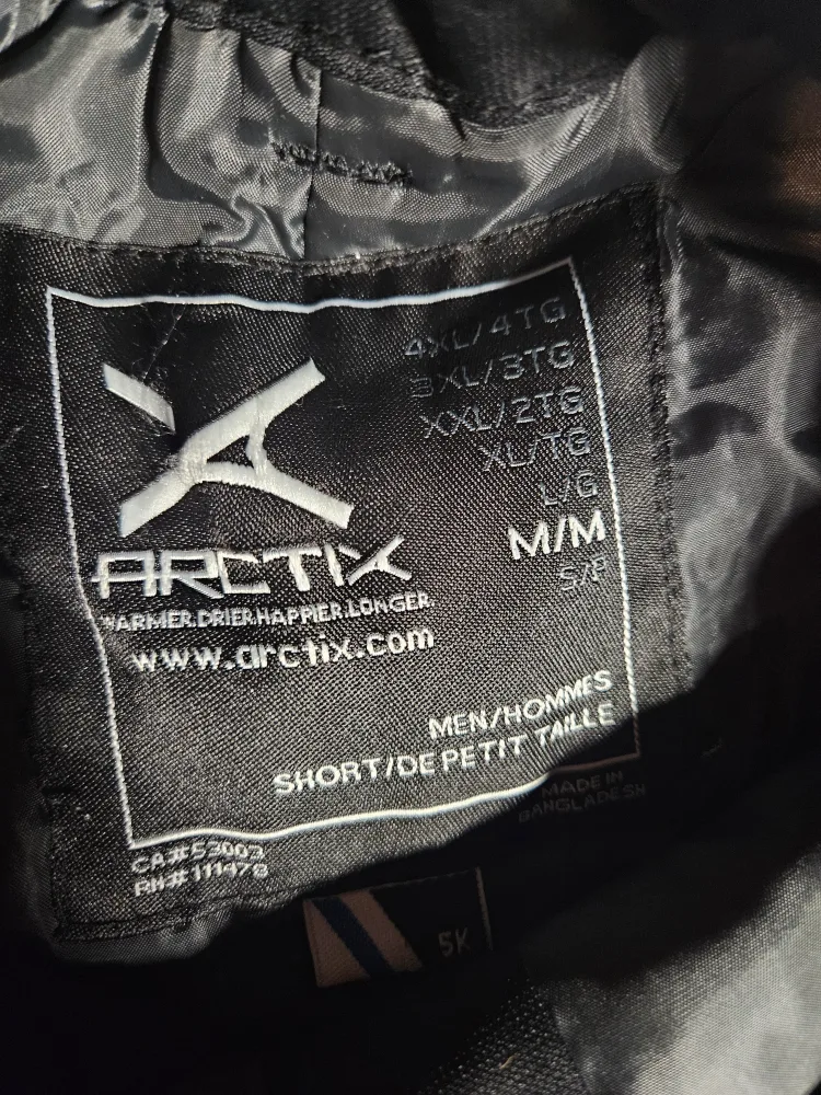 Arctix Black Snow Pants - Size M/M SHORT LENGTH image indicator(2)