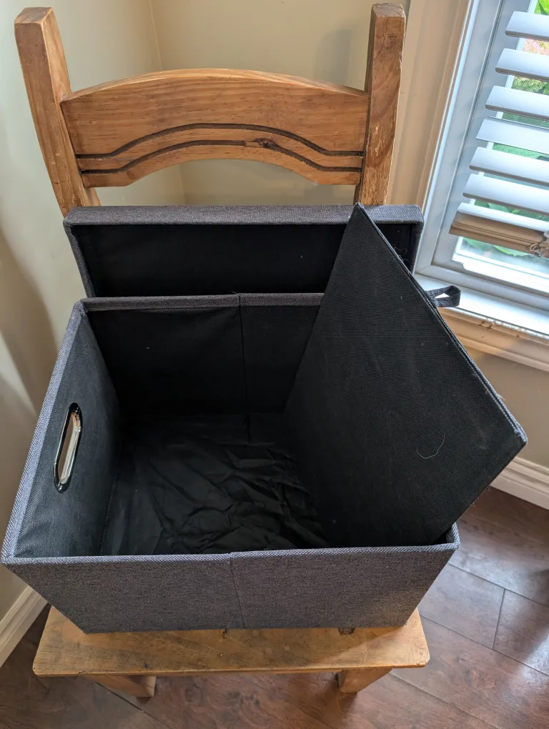 Grey Storage Box with Lid - 11"x11" image indicator(3)