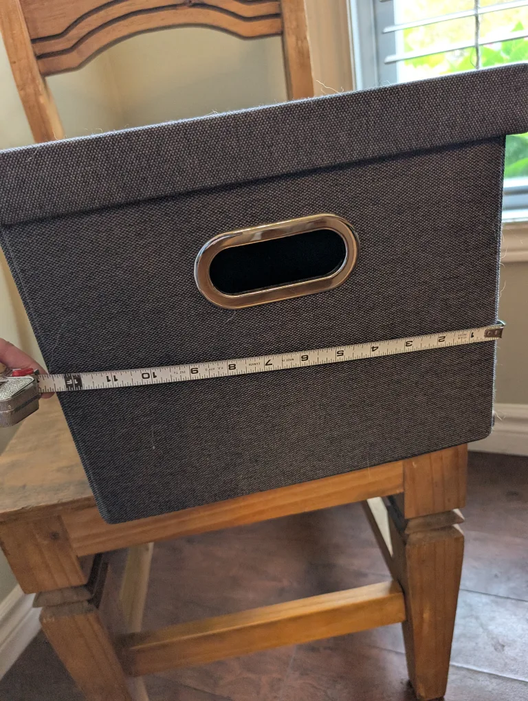 Grey Storage Box with Lid - 11"x11" image indicator(5)