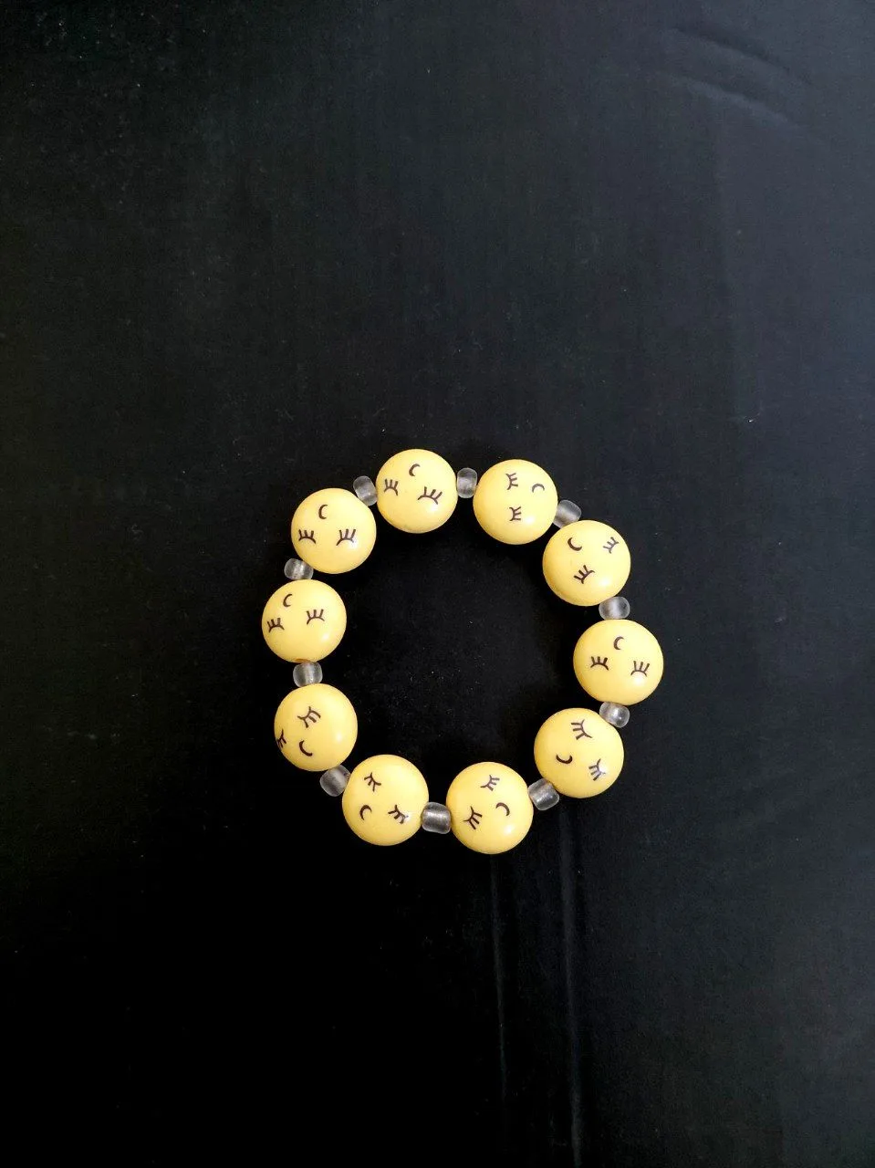 Yellow Smiley Face Bead Bracelet 🧡 image indicator(2)