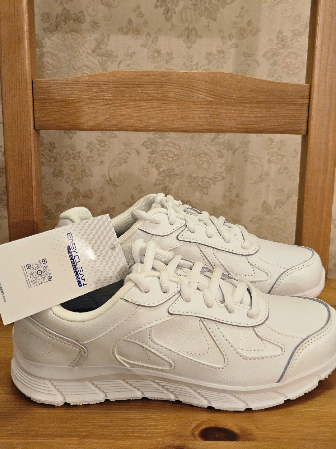 White Slip Resistant Shoes Size 6