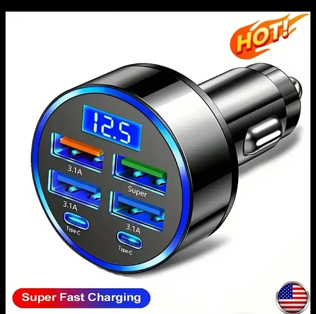 Car Charger Adapter with Multiple USB Ports