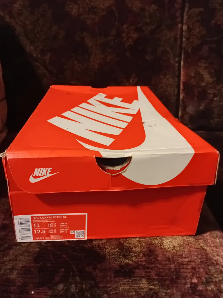 Nike Dunk Hi Retro SE Orange/White, Size 11 image indicator(2)